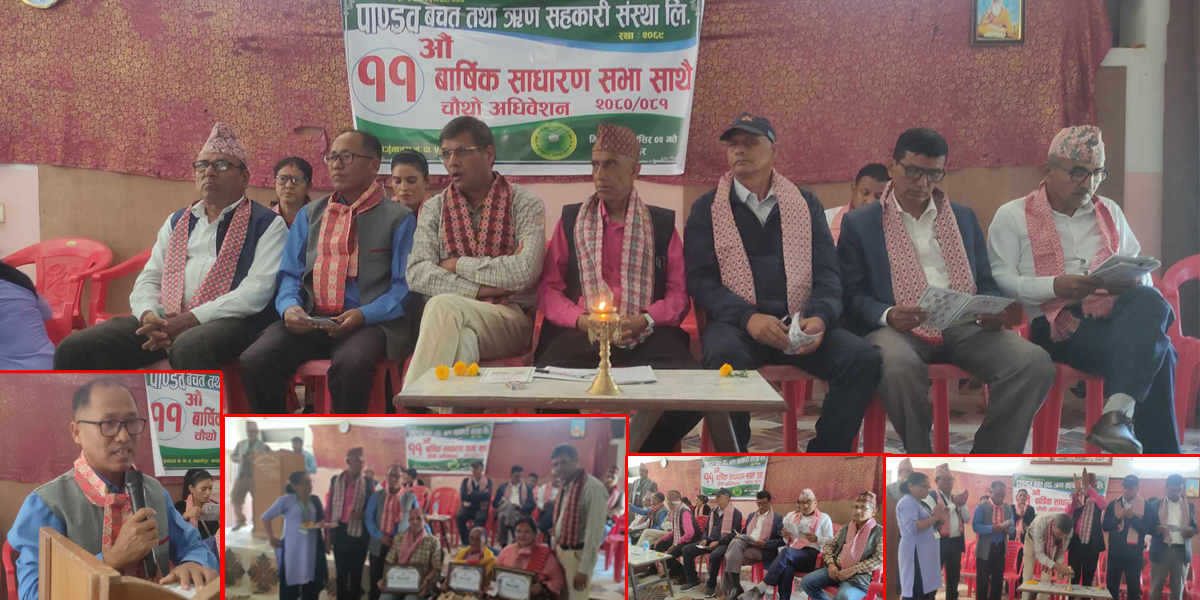 पाण्डव साकोसको ११ औं बार्षिक साधारणसभा तथा चौथो अधिवेशन सम्पन्न, अध्यक्षमा पुनः घले (भिडियोसहित)  