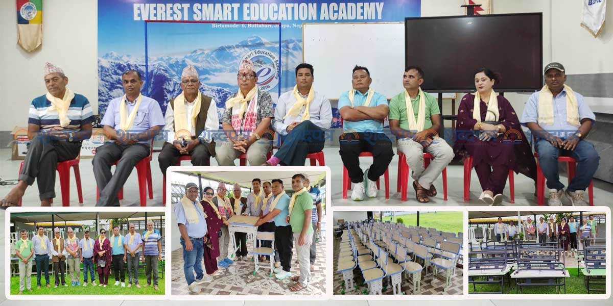 बिर्तामोडको एभरेष्ट स्मार्ट स्कुलद्धारा सरस्वती माविलाई आवश्यक सामाग्री टेवल कुर्सी प्रदान (भिडियोसहित) 