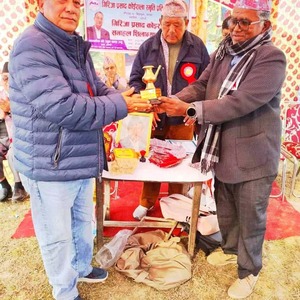 बैगुनधुराको झमकचोकमा गिरिजाप्रसाद कोइराला सामुदायिक भवनको शिलान्यास 