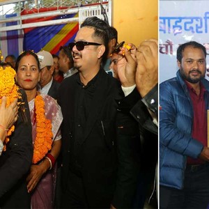 बाह्रदशी जेसीजको पद हस्तान्तरण, पत्रकार धमलालाई सम्मान