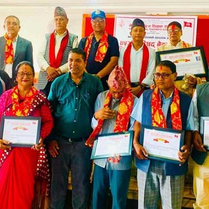 नेपाल राष्ट्रिय शिक्षक संगठन झापाद्धारा शिक्षक सम्मान कार्यक्रम