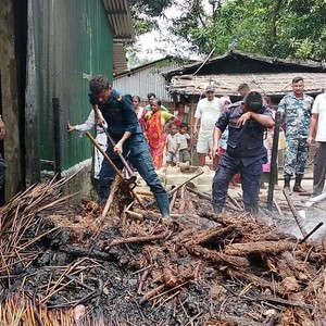 डाँगाबारीमा भएको आगलागीमा करिव १७ लाख मूल्य बराबरको क्षति