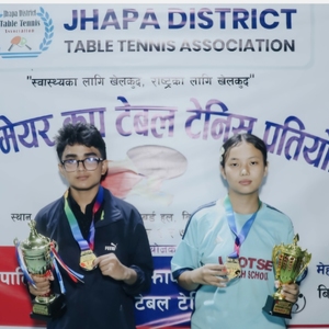 कोशी प्रदेश स्तरीय टेबलटेनिस प्रतियोगितामा चाहना र सक्षम च्याम्पियन कोशी प्रदेश स्तरीय टेबलटेनिस प्रतियोगितामा चाहना र सक्षम च्याम्पियन