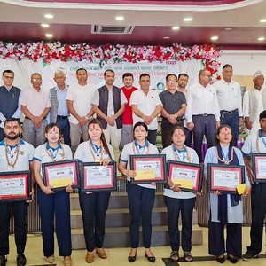हाम्रो नेपाल साकोसको १४ औं बार्षिकोत्सवमा ५५ जनावढी सम्मानीत 