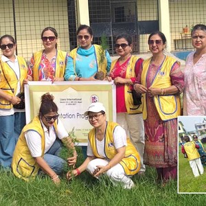 लायन्स क्लब अफ बिर्तामोड स्मार्ट लेडीको विरुवा रोप्ने अभियान 