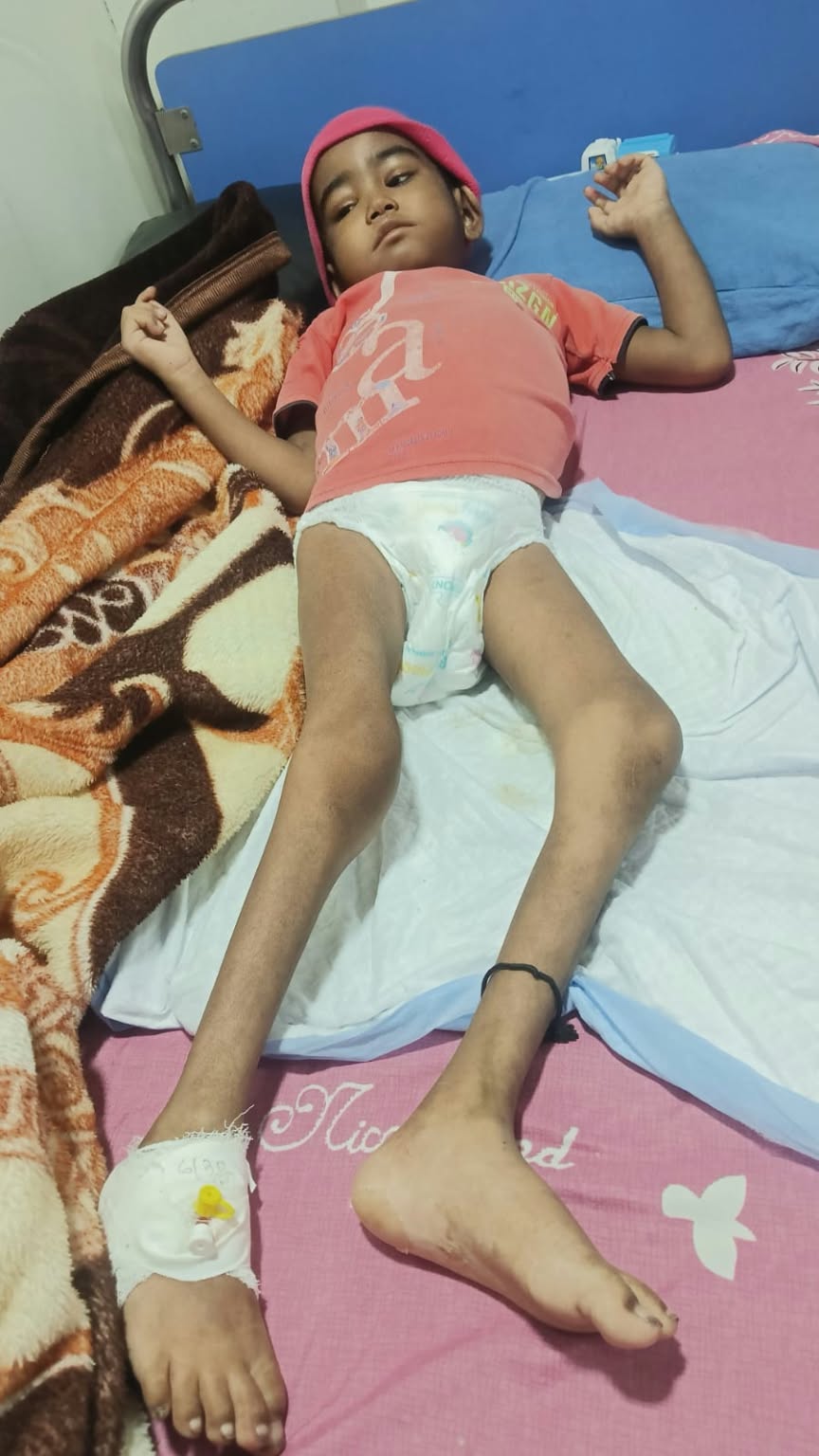 पाँच वर्षीय उज्वलको उपचारमा आर्थिक अभाव, सहयोगका लागि परिवारको अपिल