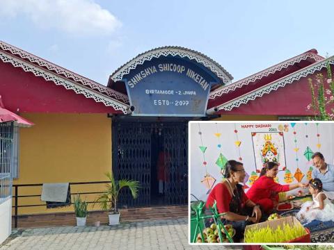 शिक्षा शिकोप निकेतनमा नानीबाबुहरुलाई यसरी मनाइयो बडादशैं 